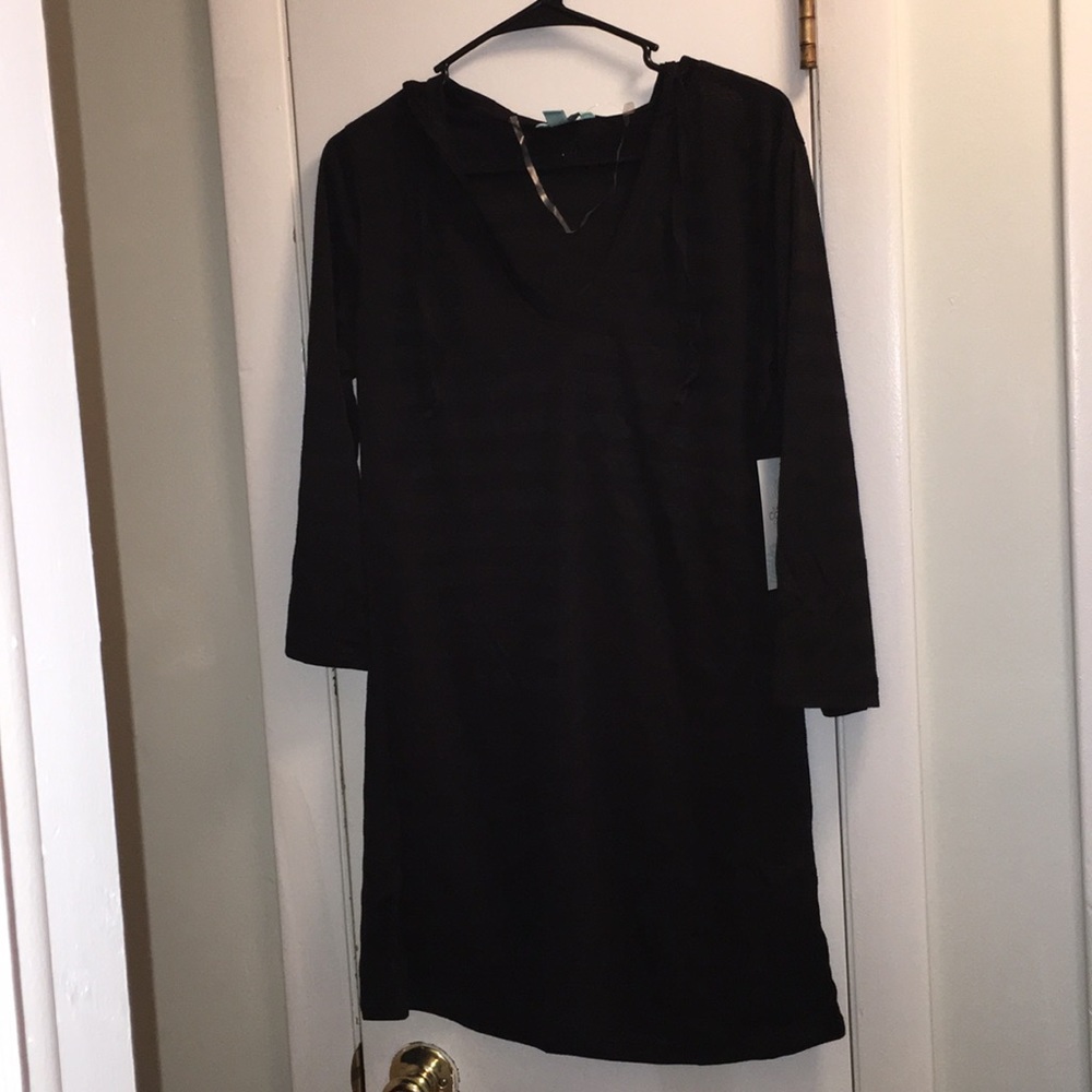 3/4 Sleeve Hooded Coverup